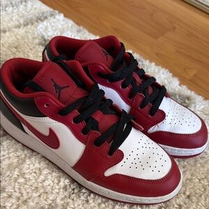 Nike Red and White Sneakers Classic Design